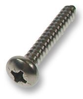 TR FASTENINGS         N60.500 PRA2ABS100-             SCREW, POZI PAN, STEEL, A2, #6X1/2