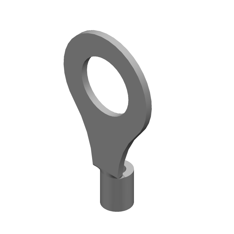 Ring Terminal, Copper, Tin Plated, 22-16AWG, M6 Stud