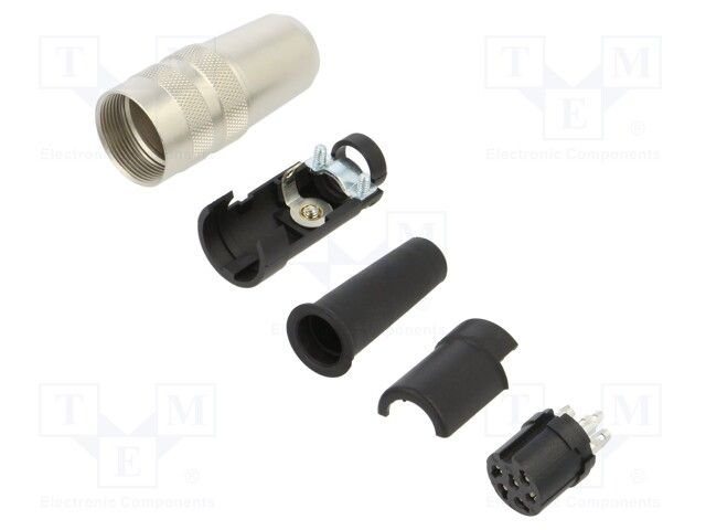 Conn M16 Circular SKT 6 POS Solder ST Cable Mount 6 Terminal 1 Port