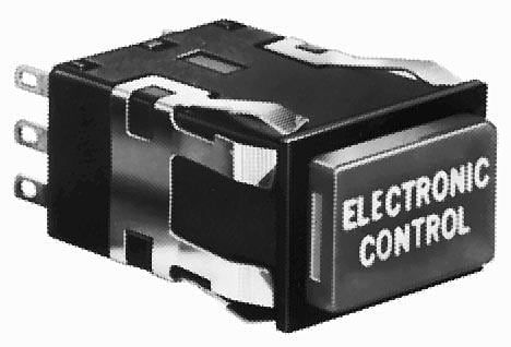 Switch Push Button N.O./N.C. DPDT Rectangular Button Momentary Contact Panel Mount Quick Connect/Solder