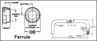 INSTRUMENT HANDLE; Fixing Centers:3; Handle Material:Aluminium; Thread Size - Metric:-; Thread Size - Imperial:8-32; Material:Aluminum ;RoHS Compliant: Yes