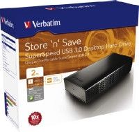 Verbatim Store 'n' Save 2 TB Black USB 3.0 Desktop Hard Drive