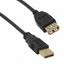 USB 2.0 Extension Cable, Type-A Male to Type-A Female, 10ft, Black, Shielded