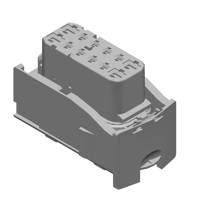 12 Pos 5mm Crimp Wire Housing, Female, Straight, IP67