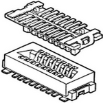 Board Stacking Connector, 69 Contact(s), 2 Row(s), Male, Straight, 0.039 inch Pitch, Surface Mount Terminal, Locking, Natural Insulator, Receptacle,