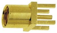Conn MMCX F 50Ohm Solder RA Thru-Hole Gold