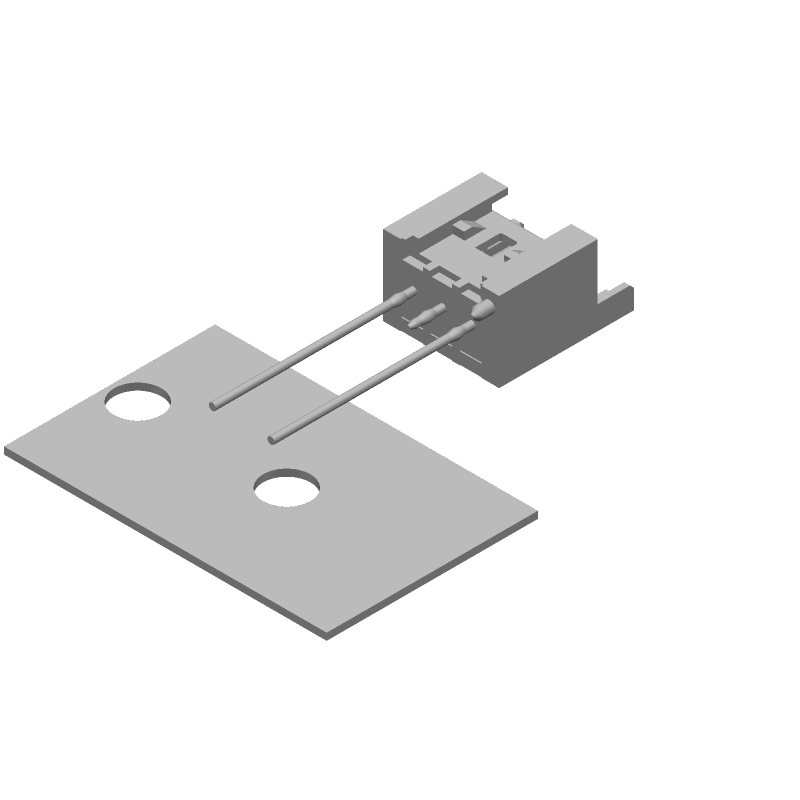 Board Connector, 3 Contact(s), 1 Row(s), Male, Straight, 0.098 inch Pitch, Solder Terminal, Locking, White Insulator, Receptacle,