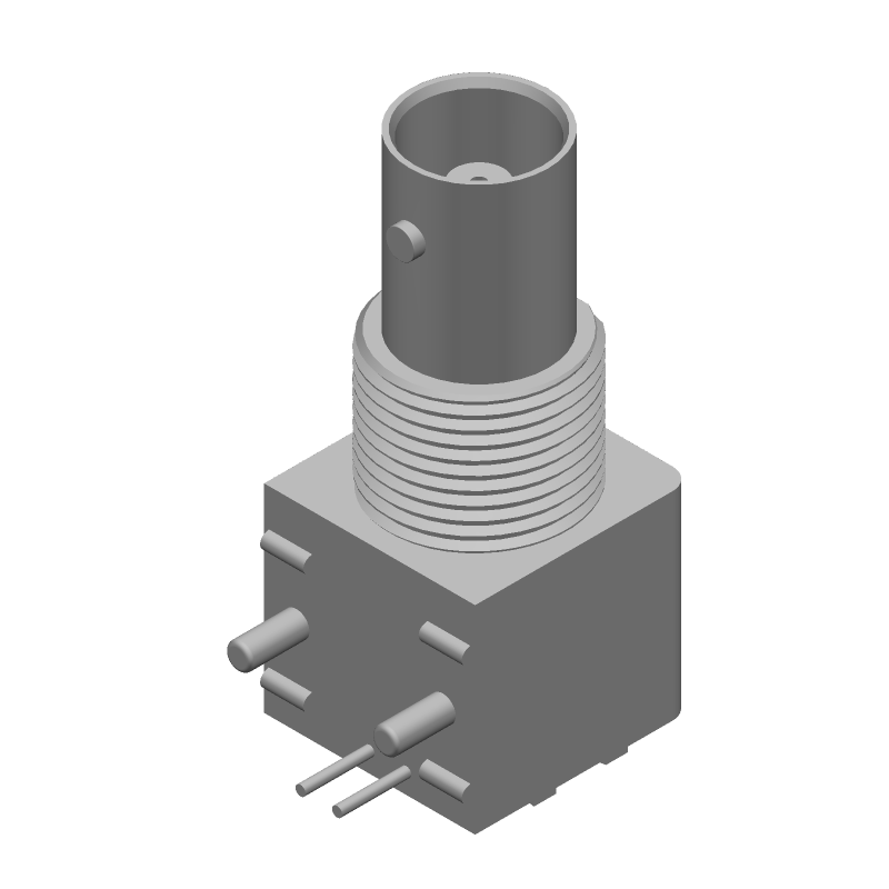 75R RF Coax Connector, Female, Right Angle, Solder, 2GHz, Zinc/Nickel/Gold