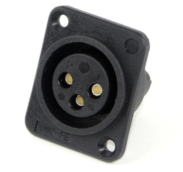 Q-G PD Series 1-Position 3-Position Female Circular Connector, Lead Free, Panel Mount