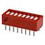 8-Pos SPST Slide DIP Switch, 0.15A, 30VDC, TH