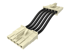 Cable Assembly AC Power 0.088m Power to Power 4 to 4 POS SKT-SKT Crimp-Crimp 22AWG
