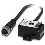 AS-Interface distributor with IP67 protection for one flat-ribbon conductor, with 1.0 m PUR round conductor and molded, straight, A-coded, 2-pos. M12 SPEEDCON socket