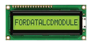 FORDATA         FDCC1601E-NSWBBW-91LE             Alphanumeric LCD, 16 x 1, White on Blue, 3V, Parallel, English, Japanese, Transmissive