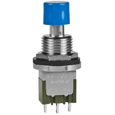 Switch Push Button ON (ON) SPDT Round Plunger 6A 250VAC 30VDC Momentary Contact Panel Mount Solder Lug