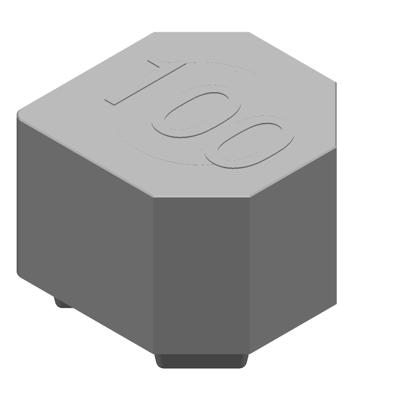 22uH Shielded Wirewound Inductor, 0.6A, 335mR DCR, Ferrite, SM