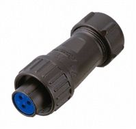 Nanahoshi Kagaku, 3 Pole Cable Mount Connector Plug, 24 Shell Size, Female Contacts