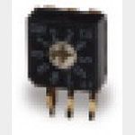 8-Pos Rotary DIP Switch, SP8T, 20VAC/DC, 0.4VA, PC Pins, Thru-Hole