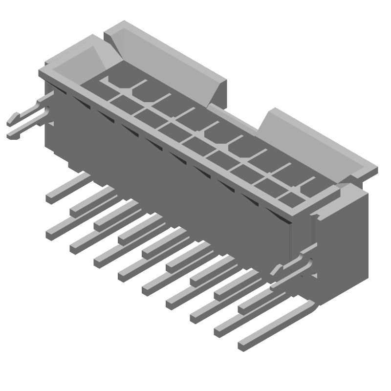 Rectangular Power Connector, 18 Contact(s), Male, Solder Terminal, Receptacle