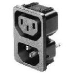 3-Pole Power Connector, 10A, 250V, Receptacle, Quick Connect