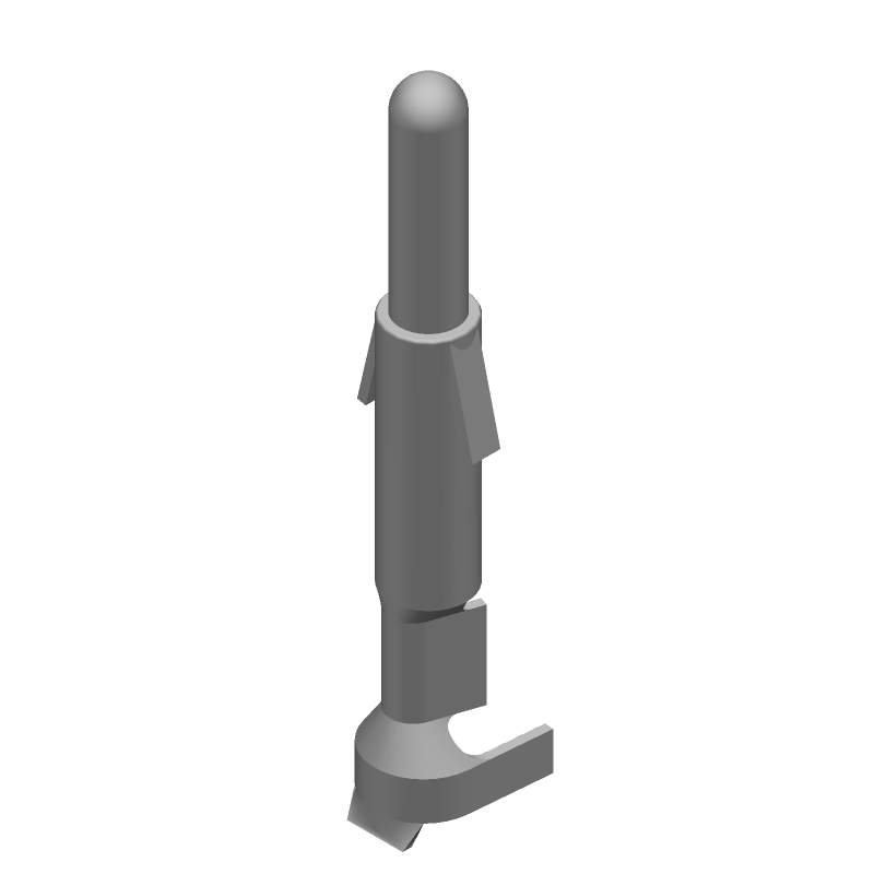 19A Male Power Contact, Crimp, Tin, Brass, 600V, 18AWG