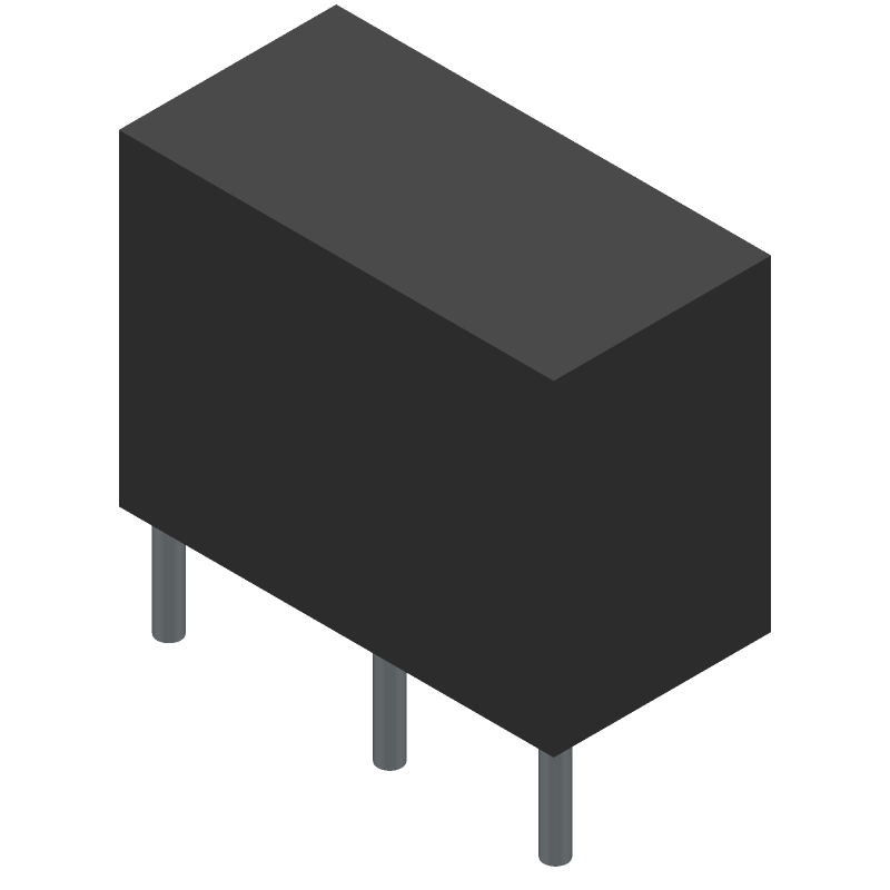 Power/Signal Relay, 1 Form A, SPST, Momentary, 0.017A (Coil), 12VDC (Coil), 200mW (Coil), 5A (Contact), 30VDC (Contact), DC Input, Random, AC/DC Output, Through Hole-Straight Mount,