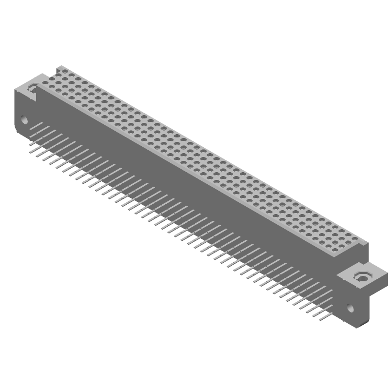 180 Pos 2.54mm RA Backplane Conn, Gold/Tin Plated, 3A