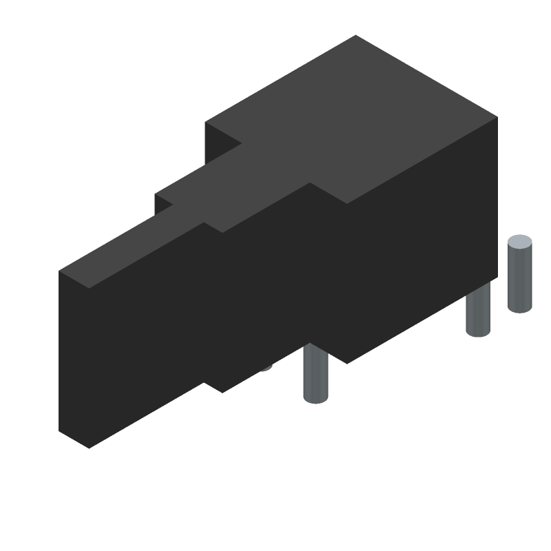 DPDT Toggle Switch ON-OFF-ON, 0.1A 28VAC/DC, PC Pin