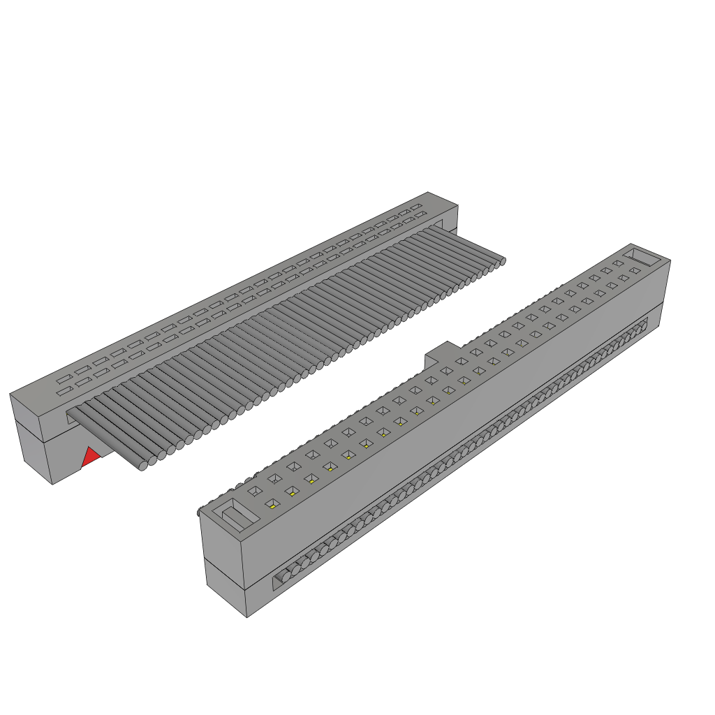 Cable Assembly 0.063m 30AWG 1.27mm 50 to 50 POS IDC Connector to IDC Connector F-F TIGER EYE™ Bulk