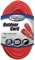 EXTENSION CORD NEMA5-15P/R 100FT 13A RED - More Details