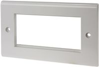 Deta White 1 Gang Urea Formaldehyde Euromodule Faceplate & Mounting Plate