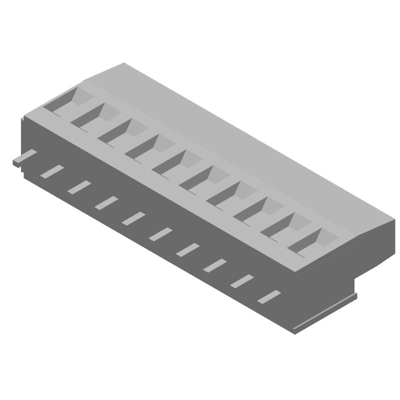 10 Pos 5mm Pitch Terminal Block, 24A, 300V, Straight Solder, Green