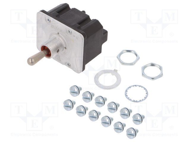 Toggle Switch 4PDT ON ON ON 15A 277VAC Screw Mount
