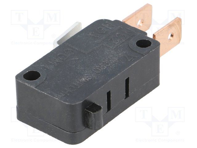 SPDT Momentary Switch, 25A 277VAC, Quick Connect, Plastic Plunger