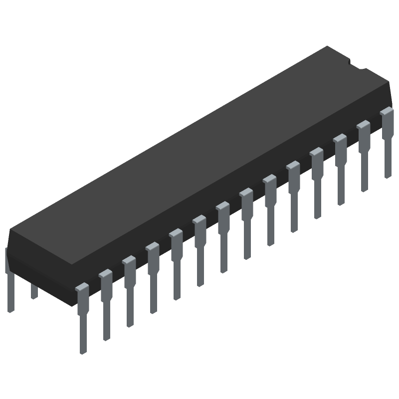 8-bit M8C MCU, 24MHz, 32KB FLASH, 2KB RAM, 24 I/O, DIP-28