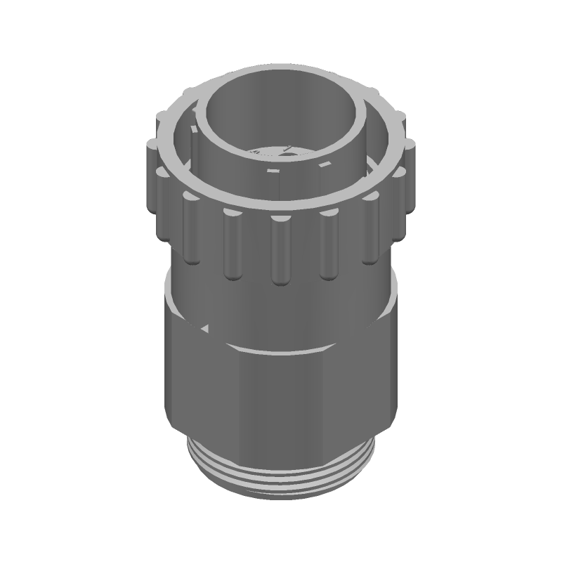 14 Pos Male Crimp Plug, 600V, IP67, Black Nylon