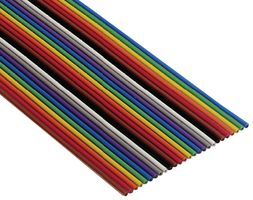 3M 3302-25 Ribbon Cable, Colour Coded Flat, Multiple, 25 Core, 28 AWG, 0.072 mm, 100 ft, 30.5 m
