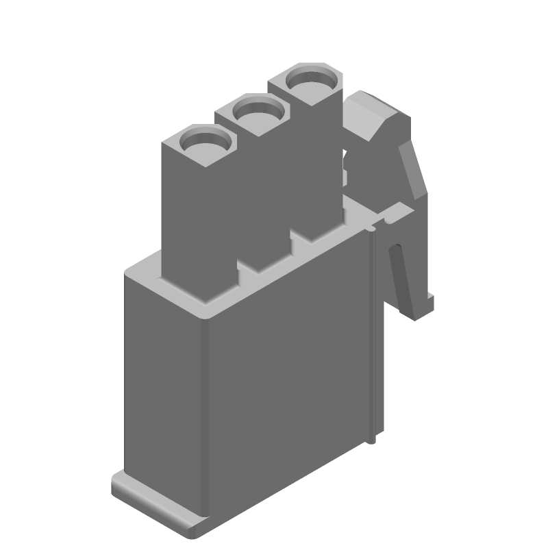 3 Pos 4.2mm Crimp Wire Housing, 9.5A, 600V, UL94 V-0, Natural