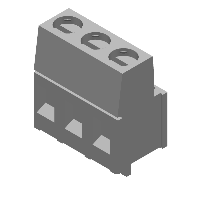 3 Pos PCB Mount Terminal Block, 17.5A, 300V, 5.08mm Pitch