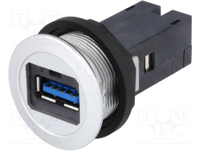 Rectangular Connector Adapter, 2-Port, Female, Shielded, 1.5A