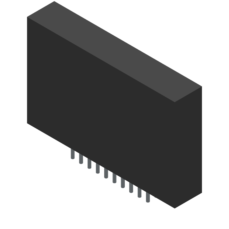 20 Pos 2.54mm Header, Male Pin, Gold, 3A, 250V, Thru-Hole