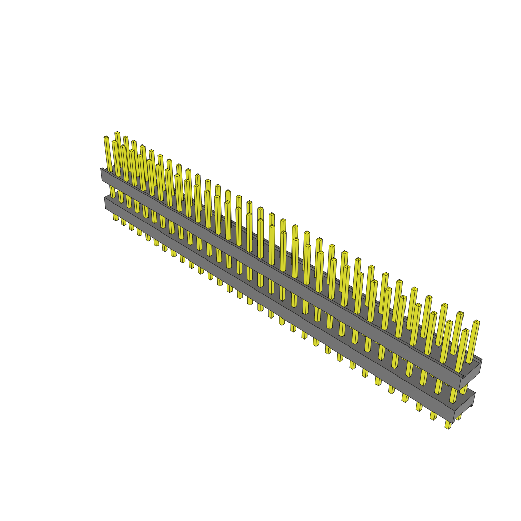 Conn Board Stacker HDR 64 POS 2.54mm Solder ST Top Entry Thru-Hole Bulk