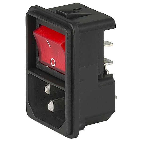 Filtered Power Entry Module, 250VAC, 15A, 3 Pos, ST