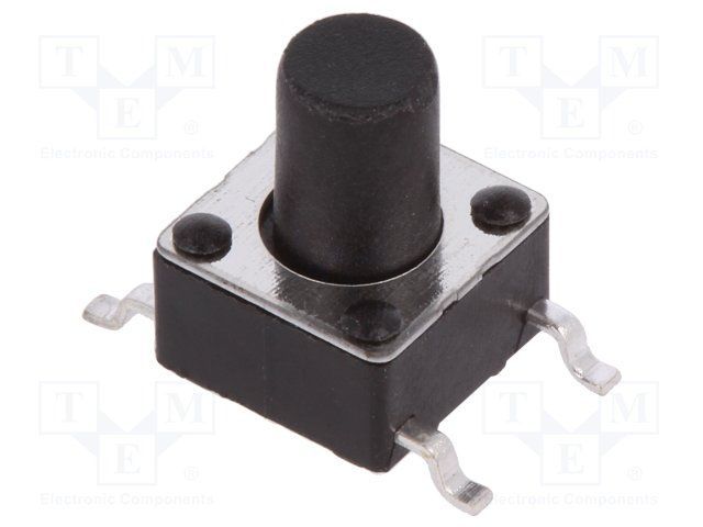 Keypad Switch, SPST, Momentary, 50mA, 12VDC, Tactile, SMT
