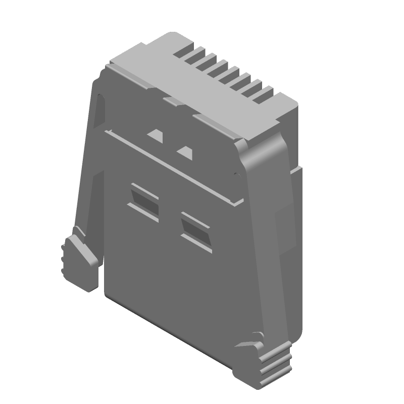 8 Pos Shielded RJ45 Plug, Right Angle, 1.5A, Gold