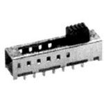 DP8T Slide Switch, 125VAC/12VDC, 150mA, PC Pins, Through Hole