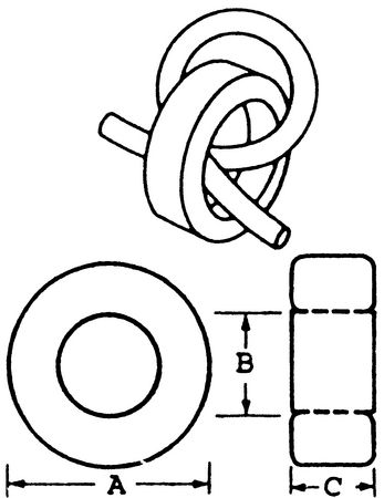 Ferrite toroidal core 77, FT-240-77, Amidon