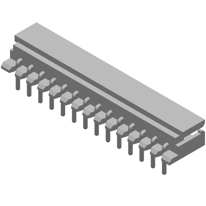 Board Connector, 14 Contact(s), 1 Row(s), Male, Right Angle, 0.098 inch Pitch, Solder Terminal, Locking, Natural Insulator, Receptacle,