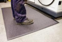 Grey Vinyl Textured Anti-Fatigue Mat, 0.91m x 0.6m x 9mm
