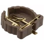 1 Cell Coin Battery Holder, SMD/SMT, Black, PCB Mount