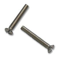 TR FASTENINGS         M3.520 ISBRMCN100-            Machine Screw, M3.5, 16 mm, Nickel, Brass, Flat / Countersunk Head Slotted